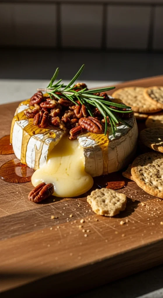 Warm Baked Brie with Honey and Pecans – A Cozy, Crowd-Pleasing Christmas Appetizer