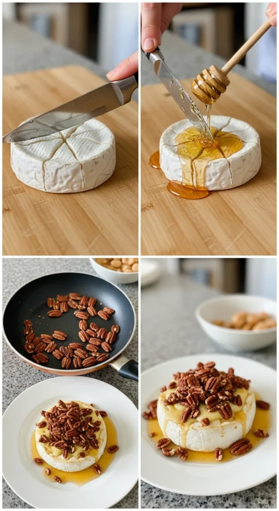 Warm Baked Brie with Honey and Pecans – A Cozy, Crowd-Pleasing Christmas Appetizer