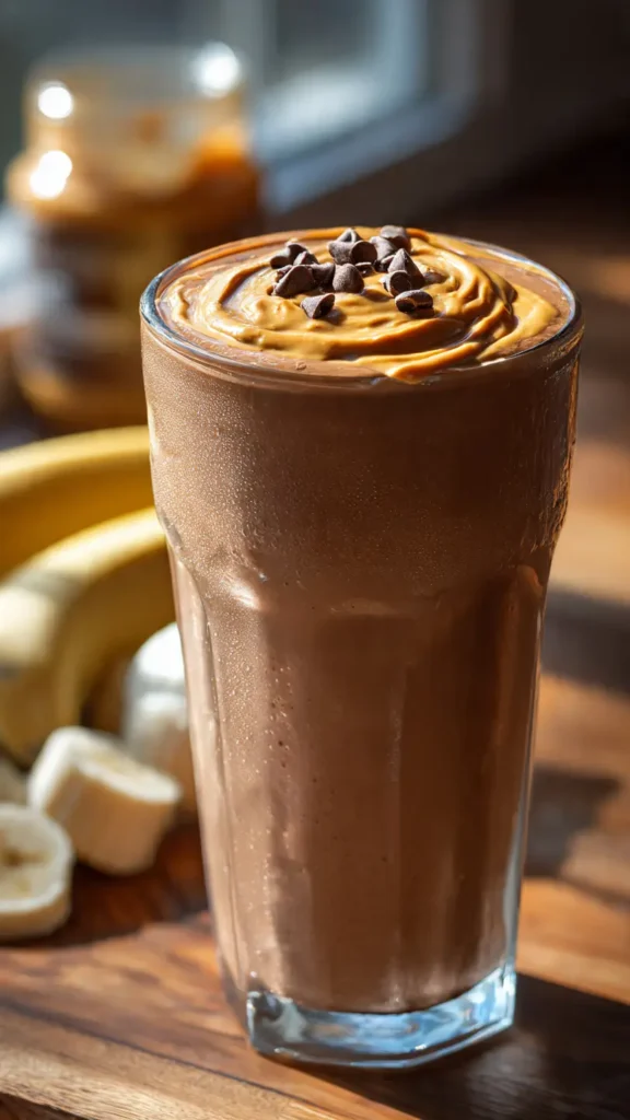 1. Chocolate Peanut Butter Cup Smoothie (That Tastes Like Dessert for Breakfast)