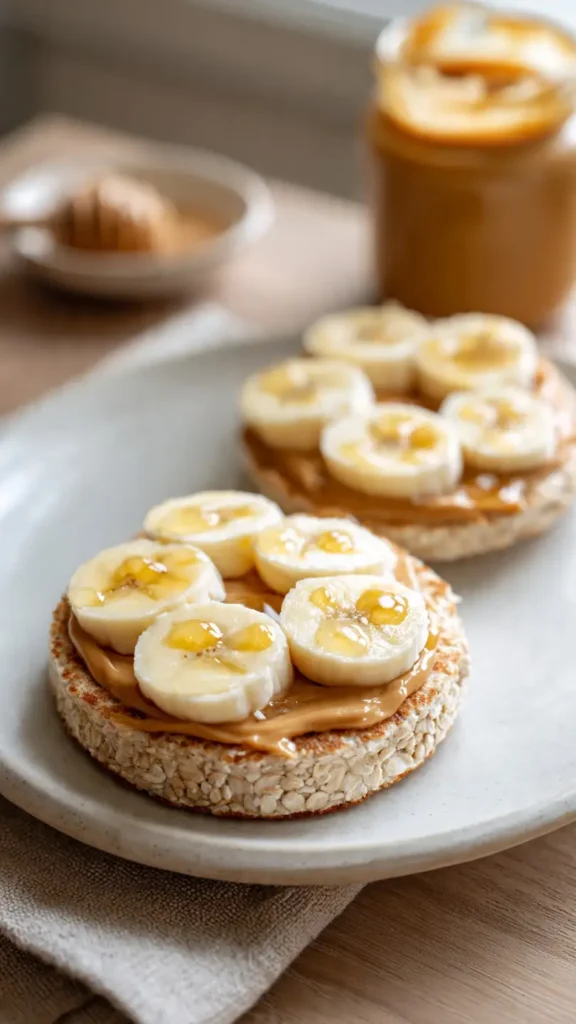 1. Peanut Butter Banana Rice Cakes (Yes, Really)