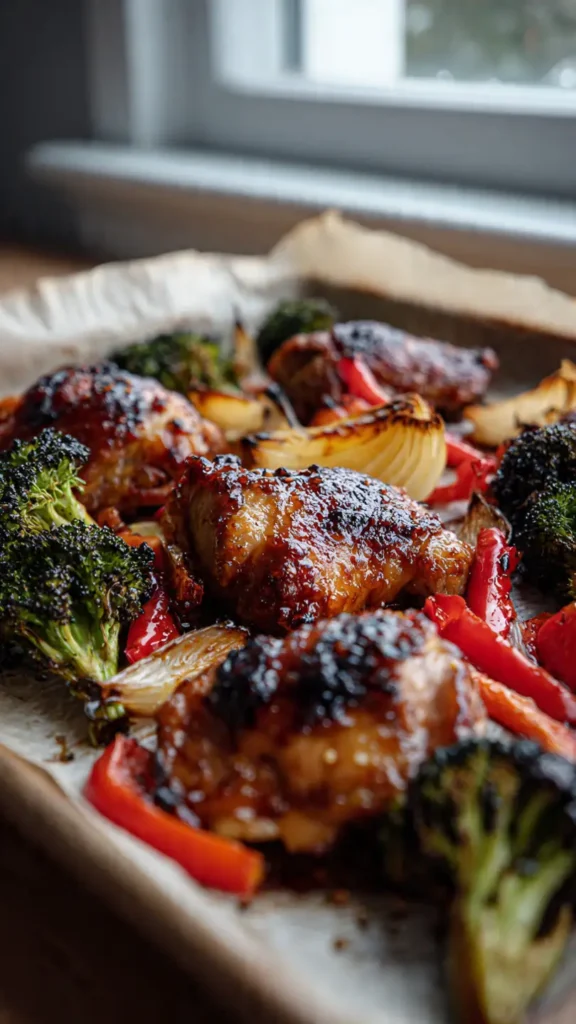 1. Sheet Pan Honey Garlic Chicken with Roasted Vegetables (The One That Started It All)