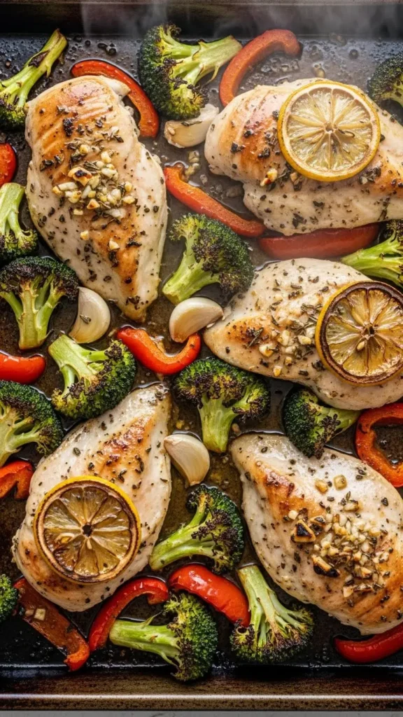 1. Sheet Pan Lemon Garlic Chicken and Veggies (That Actually Tastes Like Real Food)