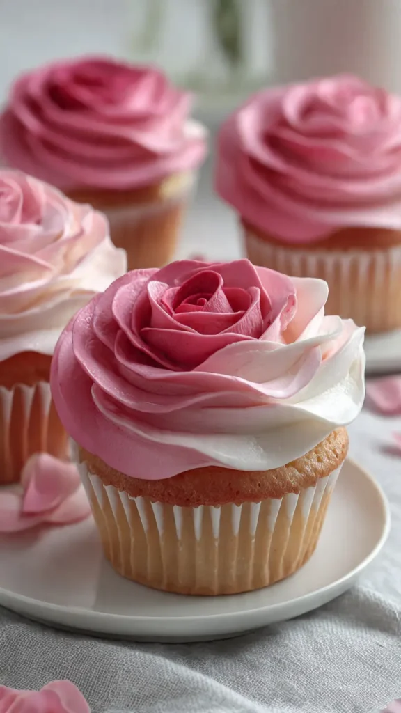 11. Baby in Bloom Ombre Petal Cupcakes