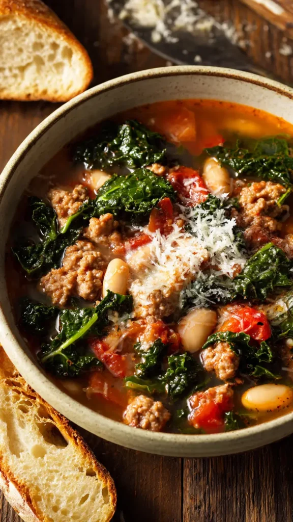 13. Italian Sausage and White Bean Soup for Quick Cold Weather Dinners