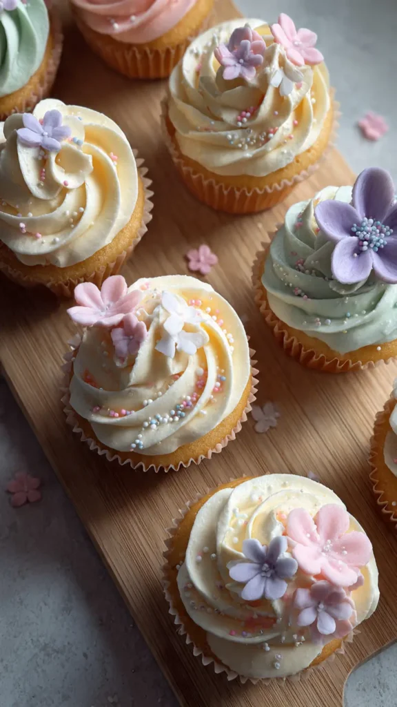 2. Baby in Bloom Cupcake Toppers (The Lazy Genius Method)