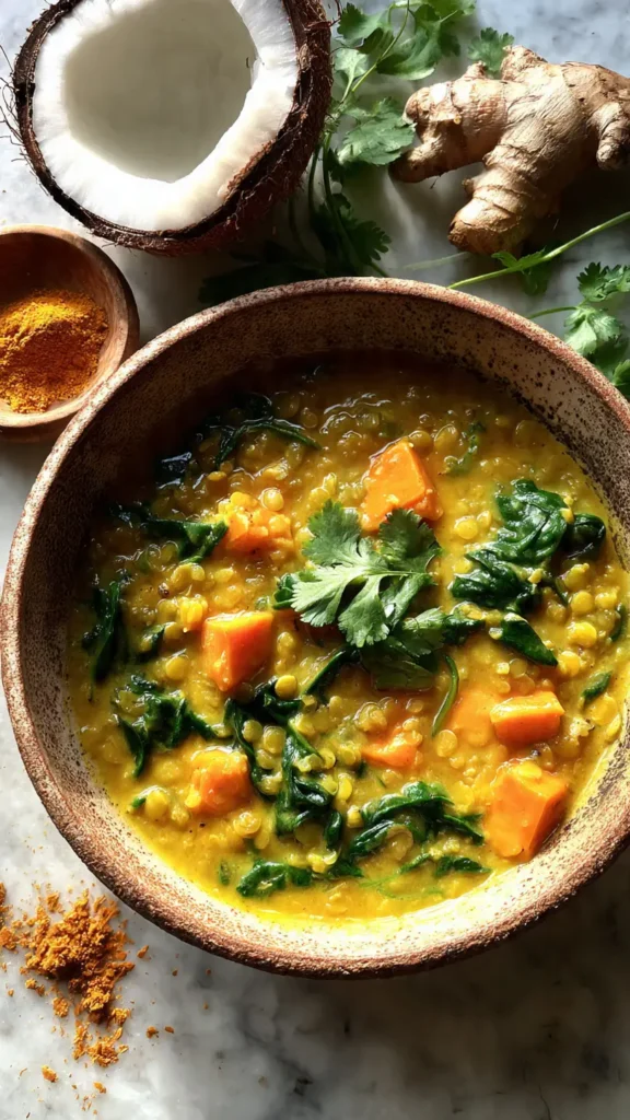 2. Coconut Curry Lentil Stew (The One My Husband Actually Requests)
