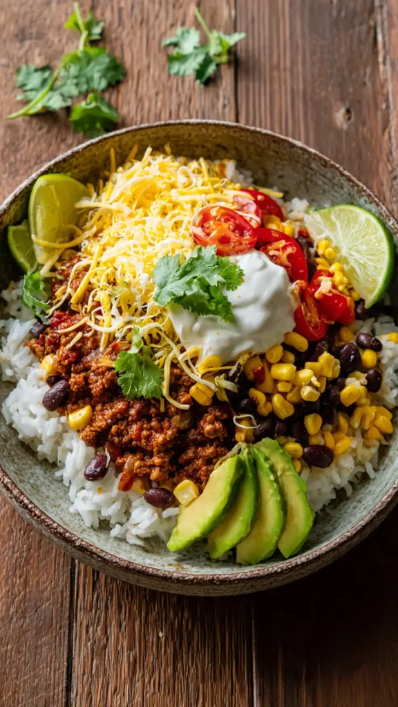 2. Ground Turkey Taco Bowls (The "I Need This Done in 15 Minutes" Meal)