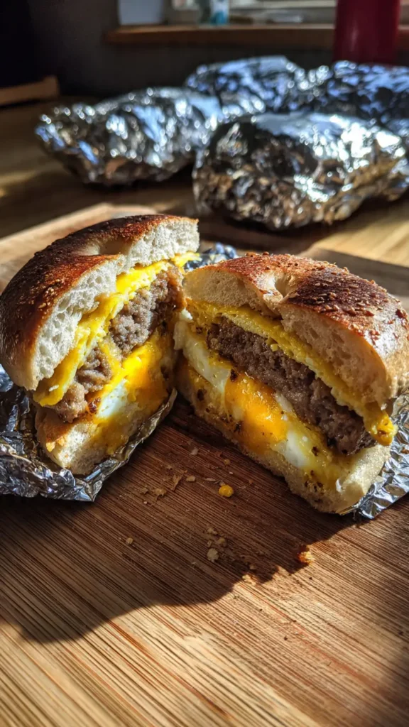 3. The Protein-Packed Egg Bagel Sandwich (My Sunday Meal Prep MVP)