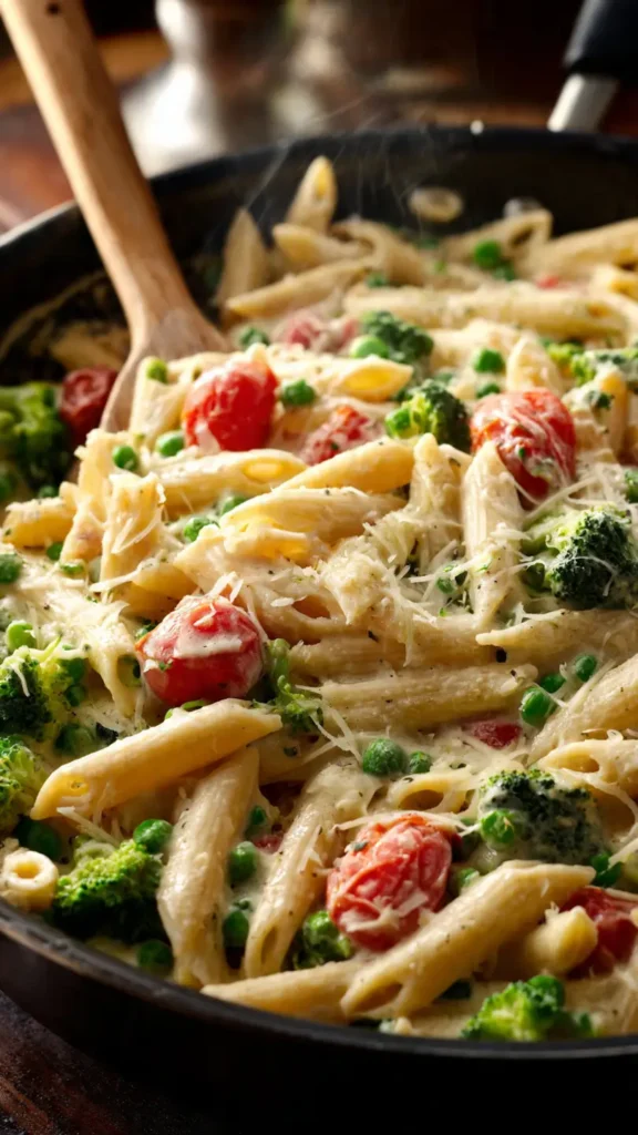 5. One-Pot Pasta Primavera (That's Actually Just Glorified Mac and Cheese with Vegetables)