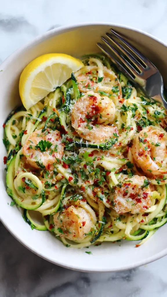 6. Lemon Garlic Shrimp with Zoodles (The Low-Carb Speed Demon)