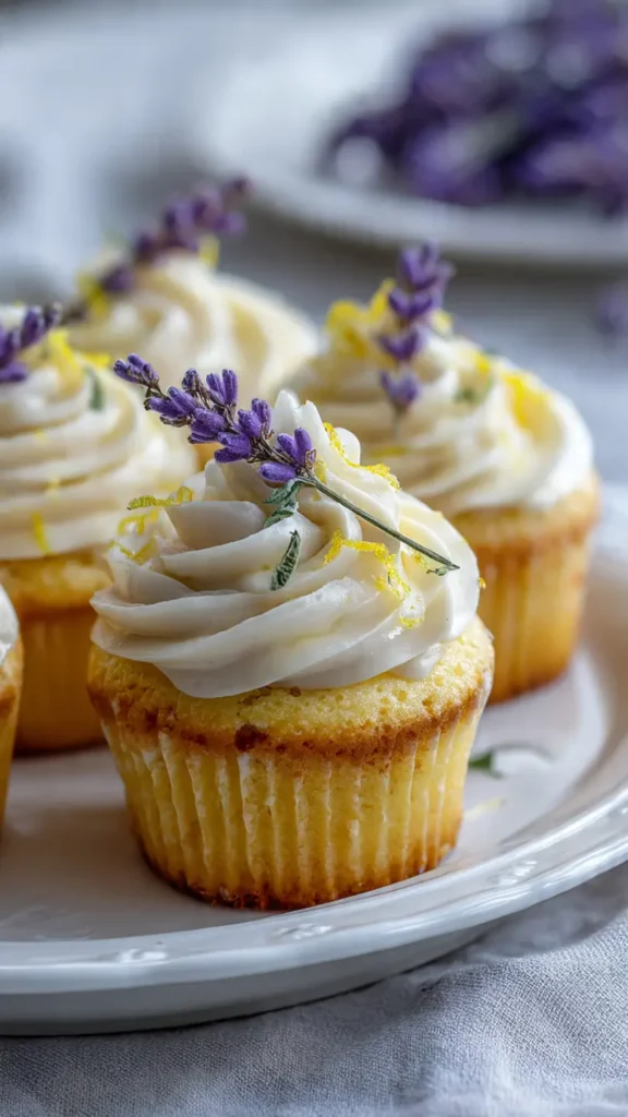 6. Lemon Lavender Baby in Bloom Cupcakes