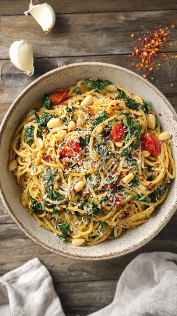 7. Pantry Pasta with Whatever Vegetables You Have (My Emergency Meal)