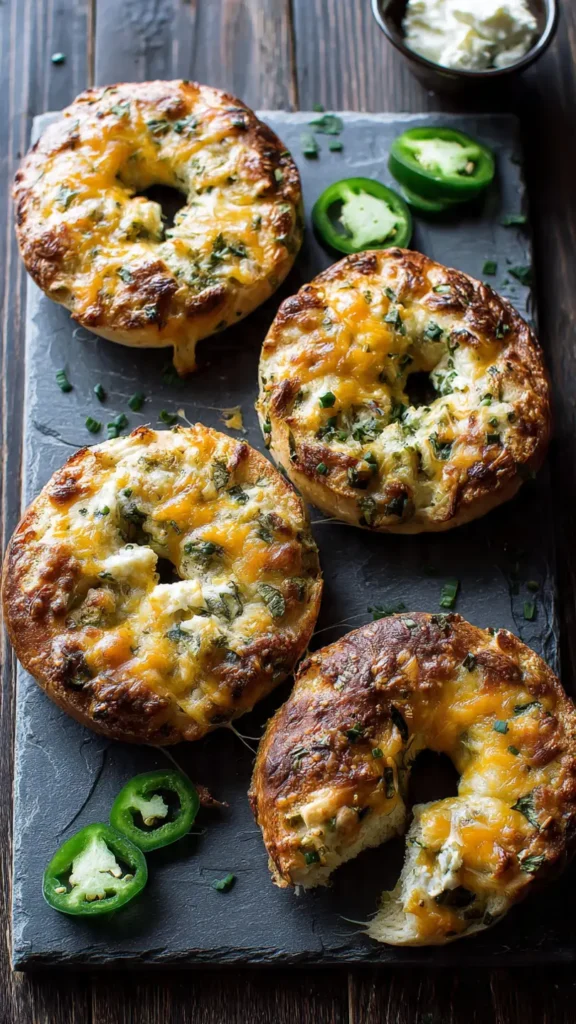 8. Jalapeño Cheddar Protein Bagels (Spicy Morning Energy)