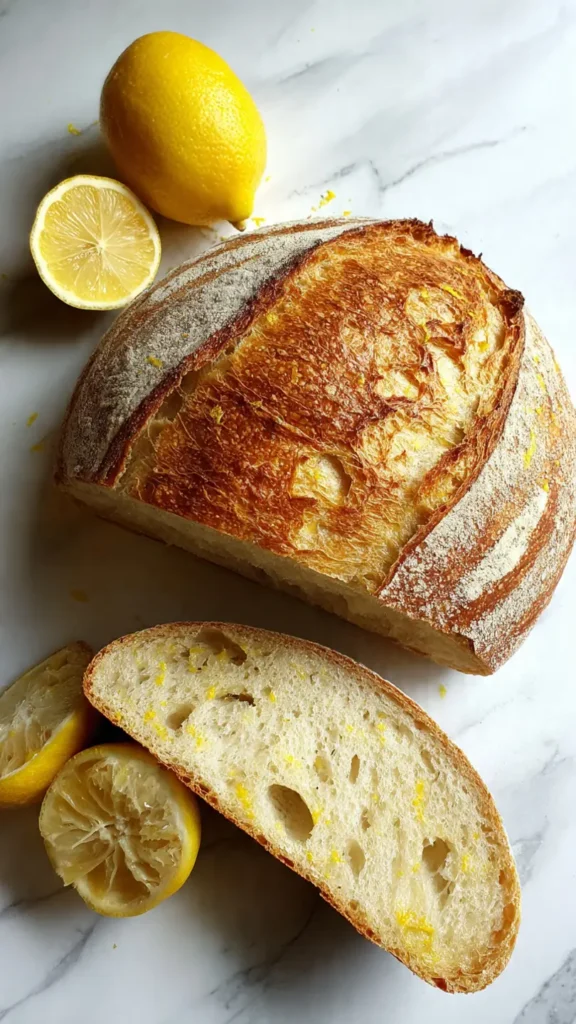 9. Lemon Sourdough Bread Recipe (The Simple Sibling)