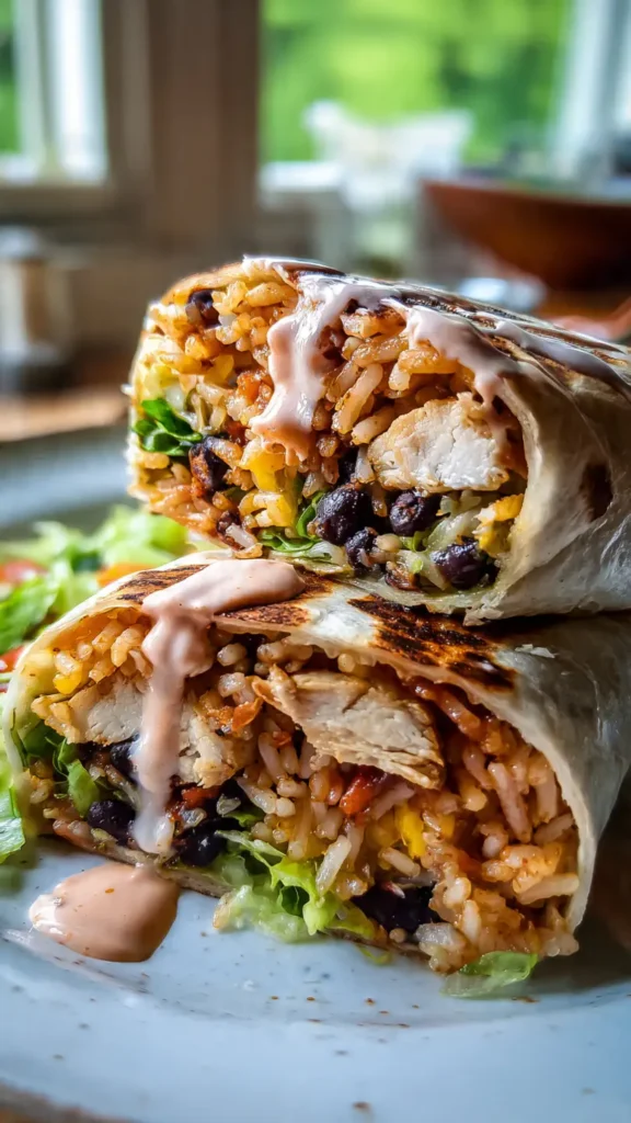 Easy Chipotle Ranch Grilled Chicken Burrito