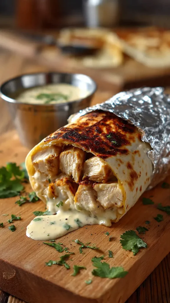Easy Chipotle Ranch Grilled Chicken Burrito