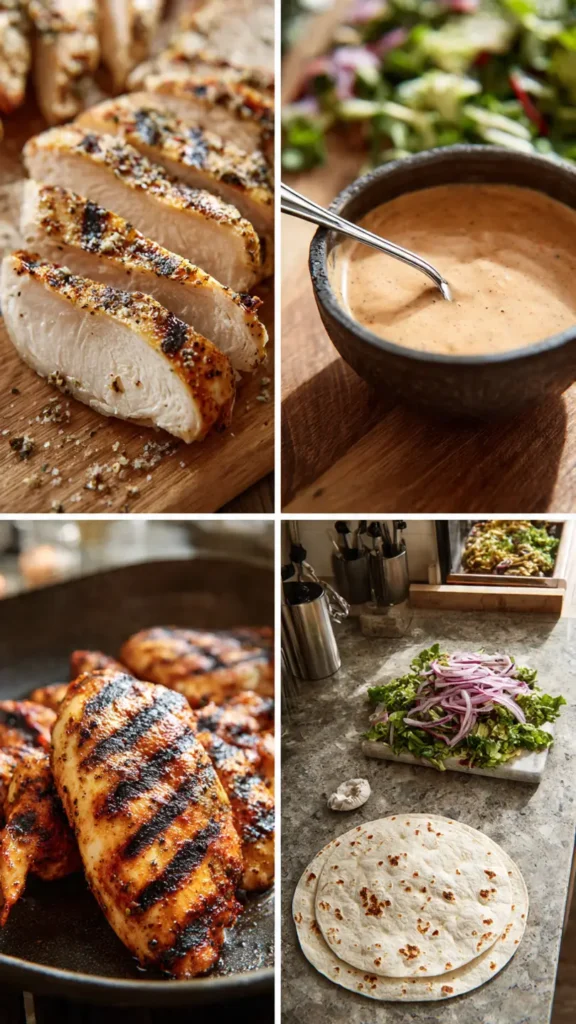 Easy Chipotle Ranch Grilled Chicken Burrito