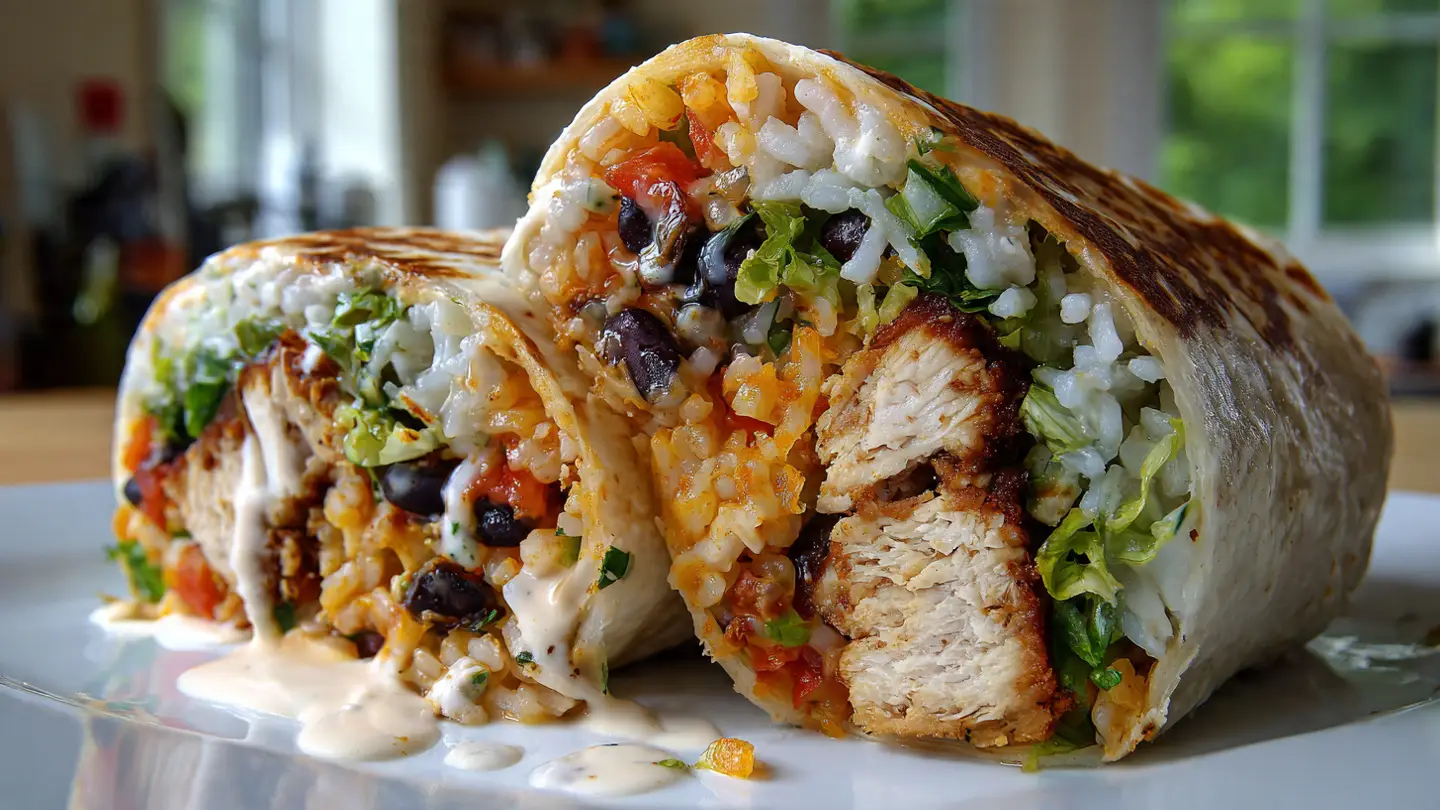 Easy Chipotle Ranch Grilled Chicken Burrito