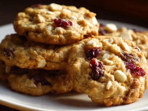 The Best White Chocolate Cranberry Oatmeal Cookies Recipe