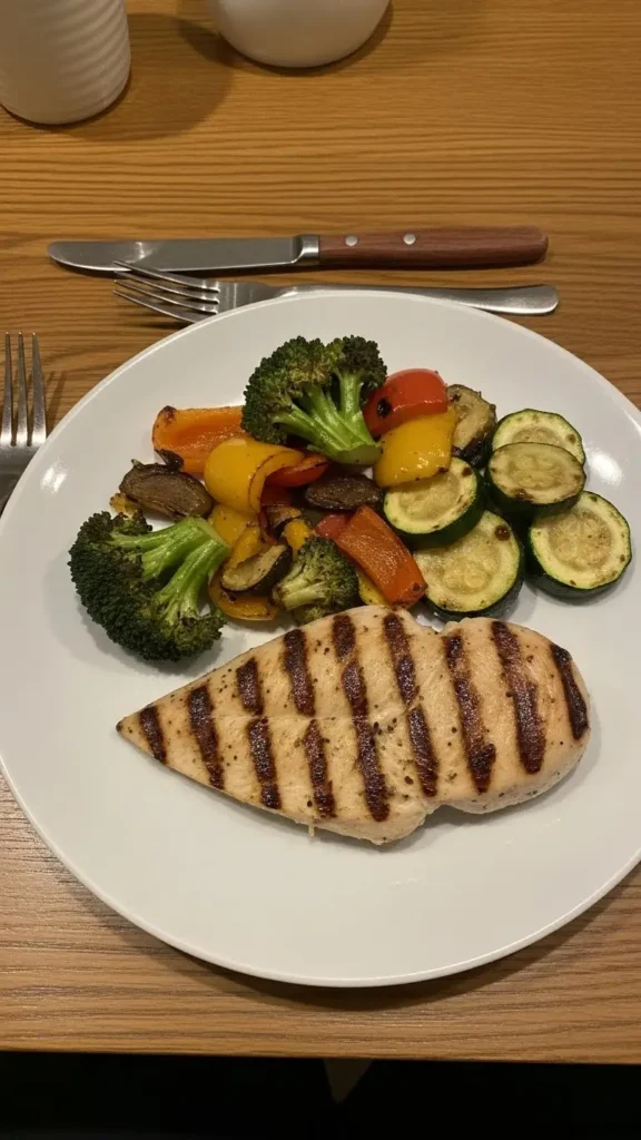 10. Simple Grilled Chicken with Roasted Vegetables