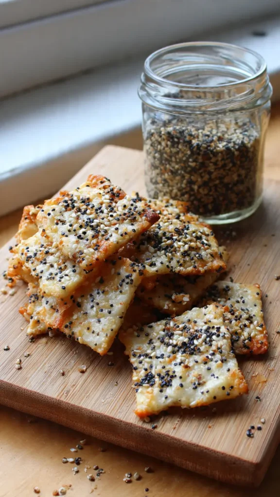 2. Everything Bagel Sourdough Cheese Crackers (The Fancy One)