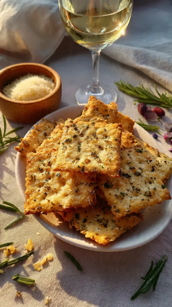 5. Parmesan Herb Sourdough Crackers (The "Adult" Snack)