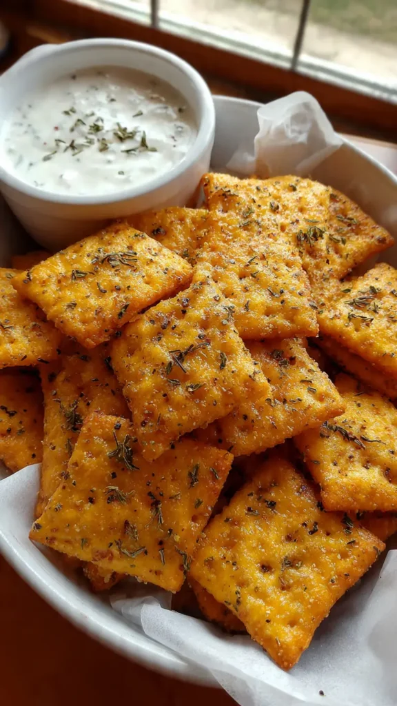 7. Sourdough Cheddar Ranch Crackers (The Crowd-Pleaser)