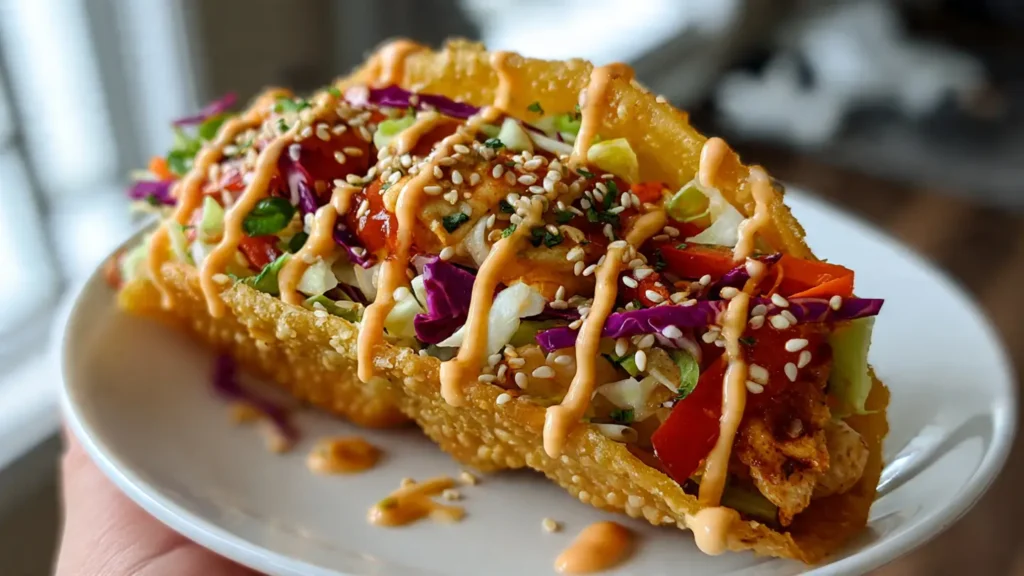 Crispy Chicken Wonton Tacos (Better Than Takeout)