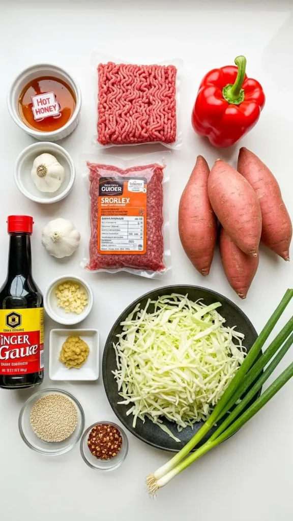High-Protein Ground Beef Hot Honey Bowl for Meal Prep
