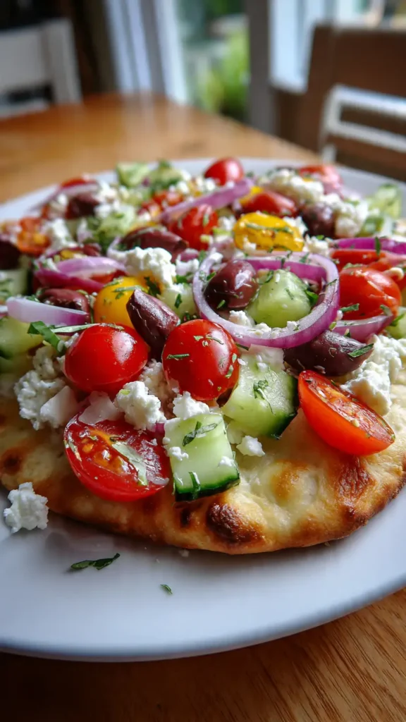 Healthy Greek Salad Cottage Cheese Flatbreads That Actually Taste Good