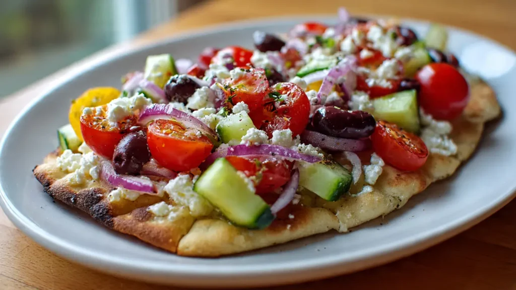 Healthy Greek Salad Cottage Cheese Flatbreads That Actually Taste Good