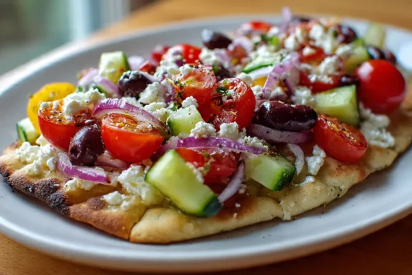 Healthy Greek Salad Cottage Cheese Flatbreads That Actually Taste Good