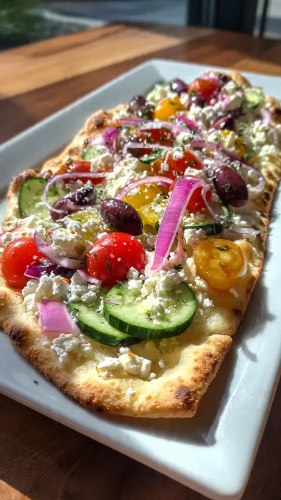 Healthy Greek Salad Cottage Cheese Flatbreads That Actually Taste Good
