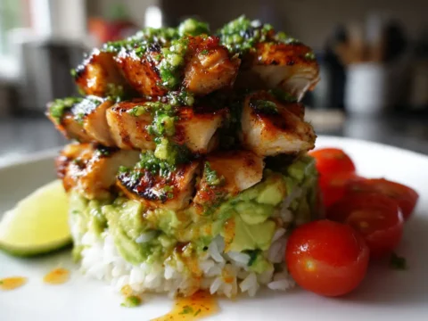 Honey Lime Chicken & Avocado Rice Stack Recipe That Actually Works