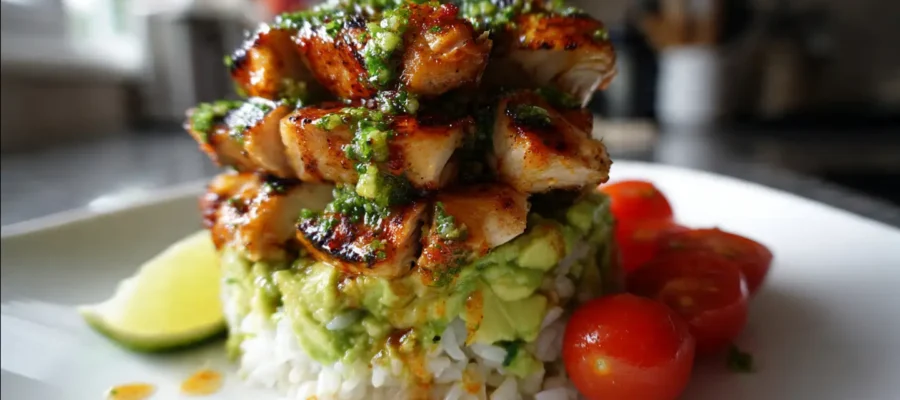 Honey Lime Chicken & Avocado Rice Stack Recipe That Actually Works