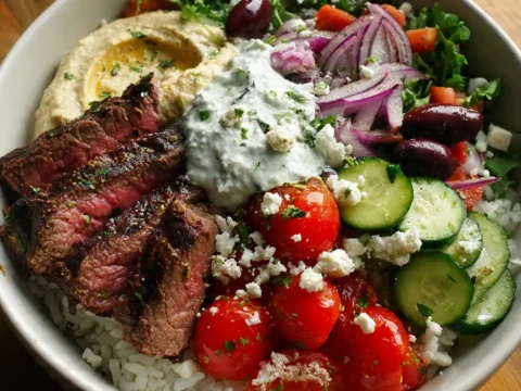 Mediterranean Steak Bowl for Weeknight Dinners