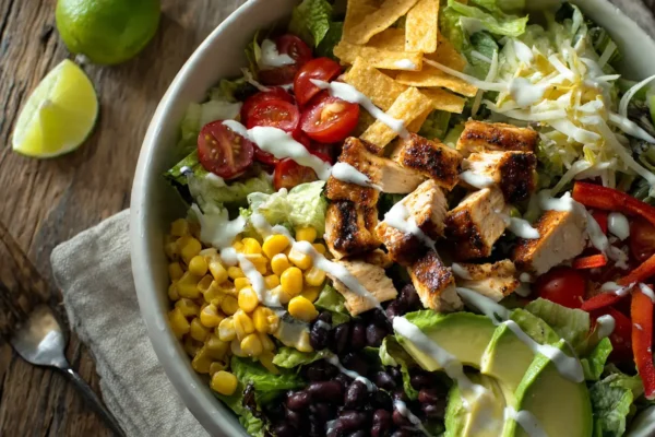 Healthy Spicy Southwest Salad for Lunch or Dinner