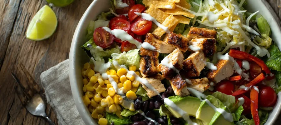 Healthy Spicy Southwest Salad for Lunch or Dinner