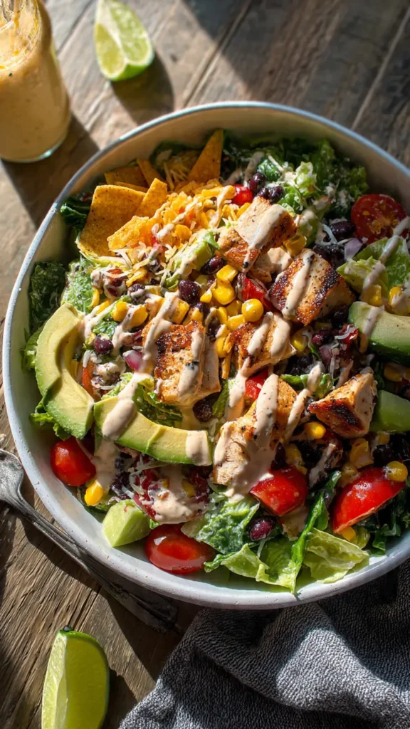 Healthy Spicy Southwest Salad for Lunch or Dinner
