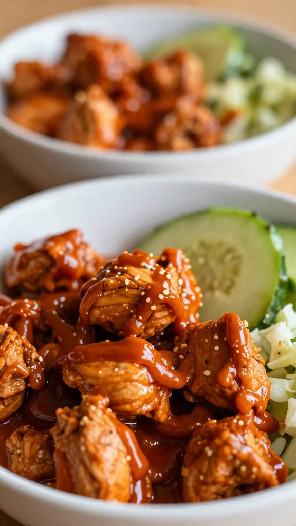 Buffalo Chicken Bowls with Rice and Creamy Ranch Drizzle