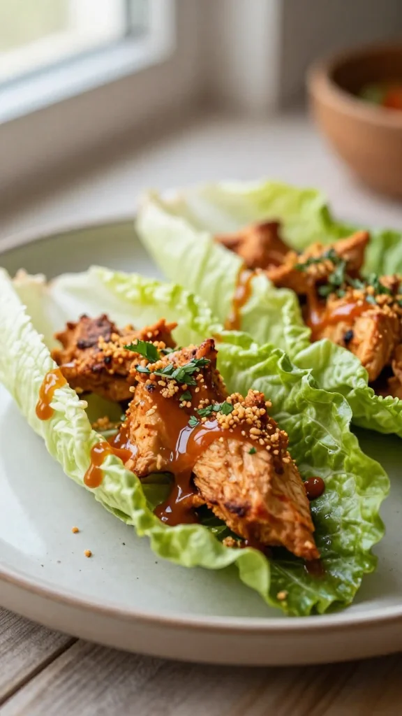 Buffalo Chicken Lettuce Wraps (Low-Carb & High Flavor)