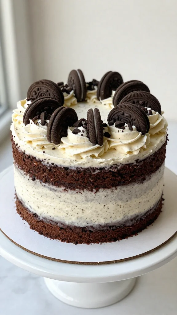 Double Chocolate Cookies & Cream Birthday Cake