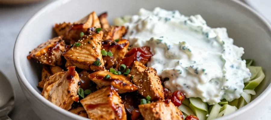 Greek Chicken Gyro Bowls with Tzatziki (Easy & Flavor-Packed)