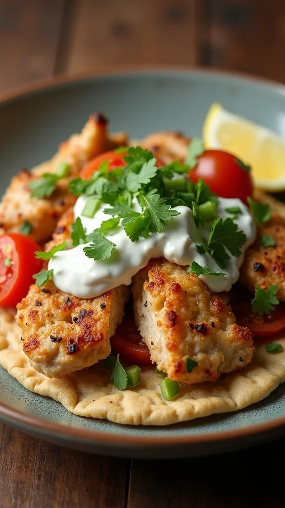 Greek Chicken Gyro Bowls with Tzatziki
