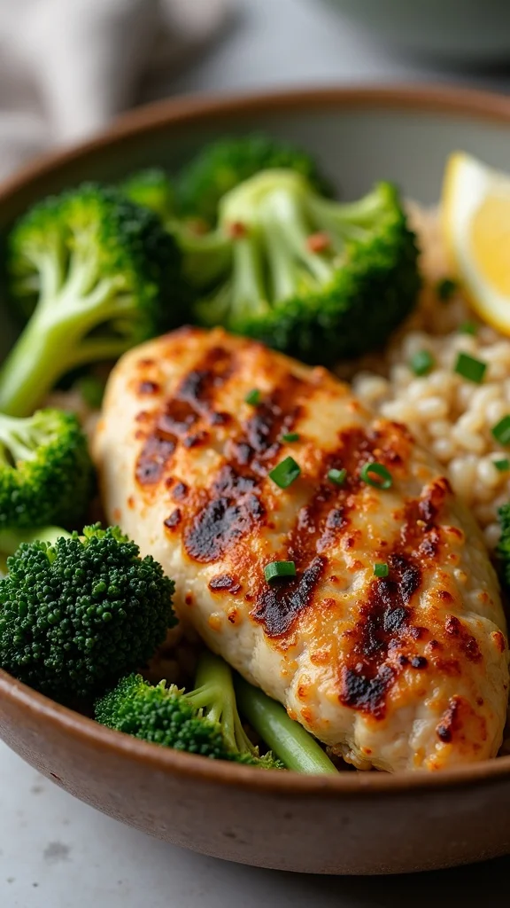 Grilled Chicken & Broccoli Bowls (High-Protein Meal)