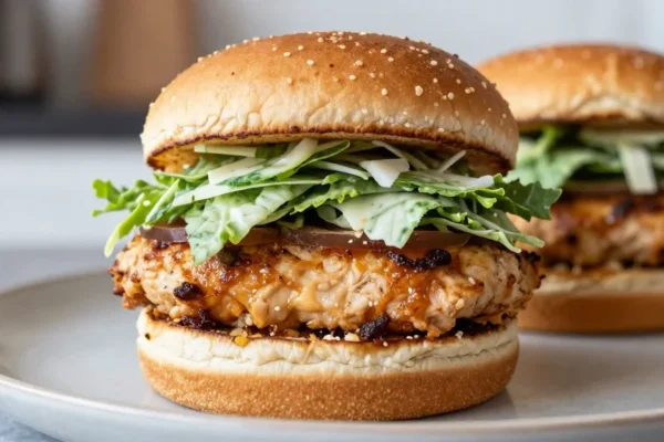 Healthy Chicken Burgers with a Light Caesar Twist