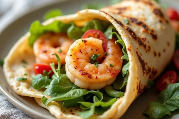 Healthy Grilled Shrimp Caesar Wraps Recipe