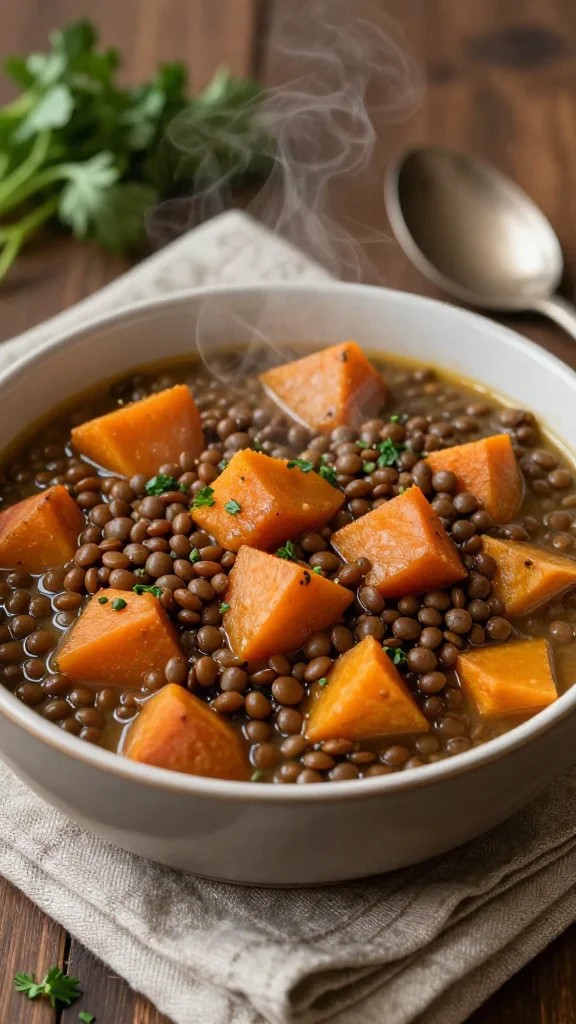 Hearty Lentil and Sweet Potato Stew