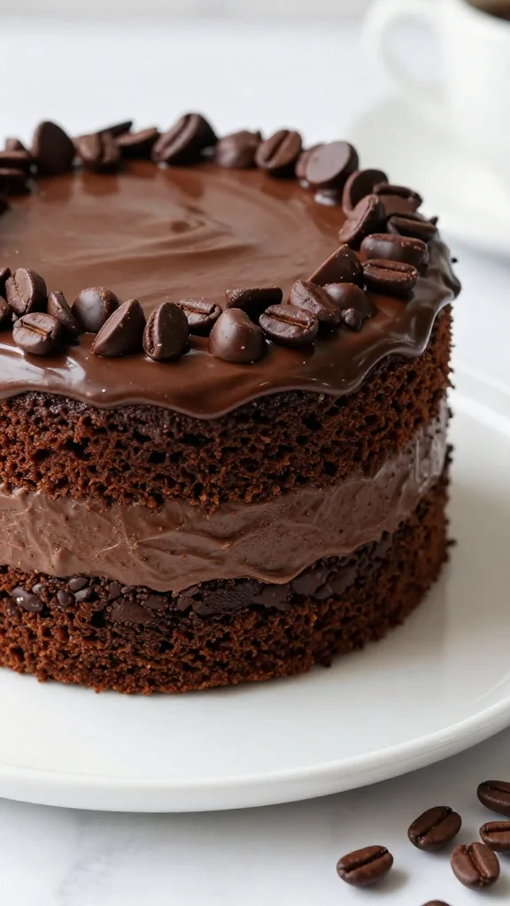 Midnight Mocha Birthday Cake For Coffee Lovers