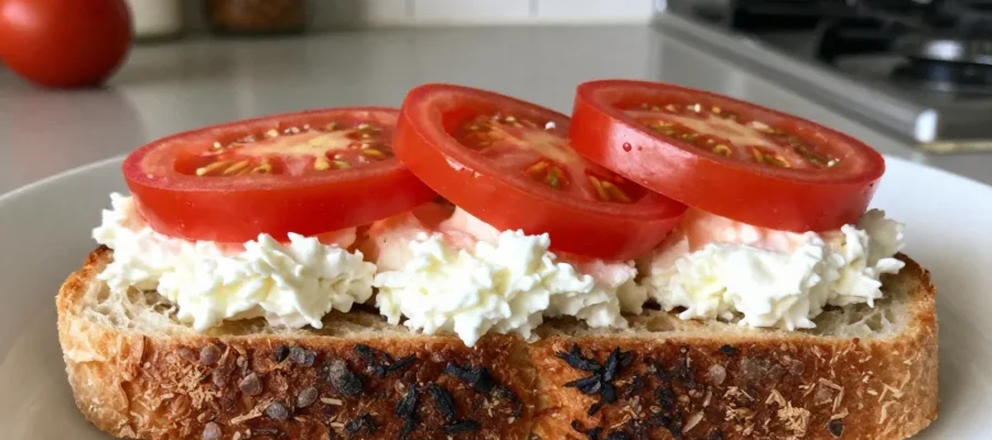 Ricotta and Tomato Sourdough Toast (Easy Savory Breakfast)